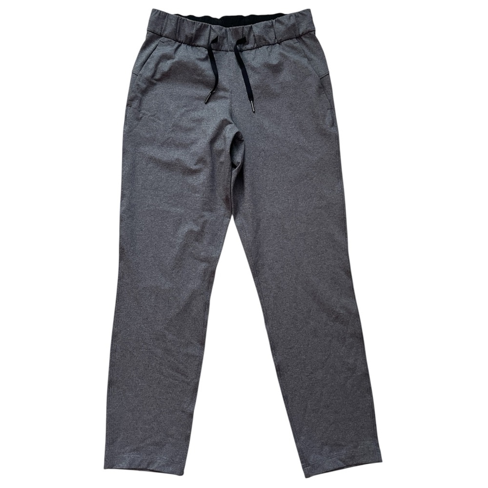 Lululemon On The Fly Pants 27" SZ 4 Heathered Black